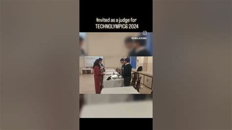 Invited As A Judge For Technolympics 2024 Youtube