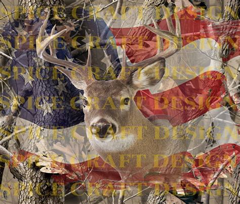 Deer and Flag Camo Background Hunting Skinny Tumbler - Etsy