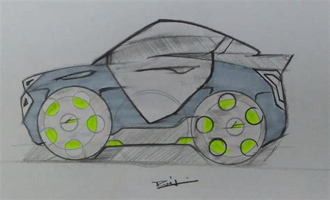 small car design sketch on Behance