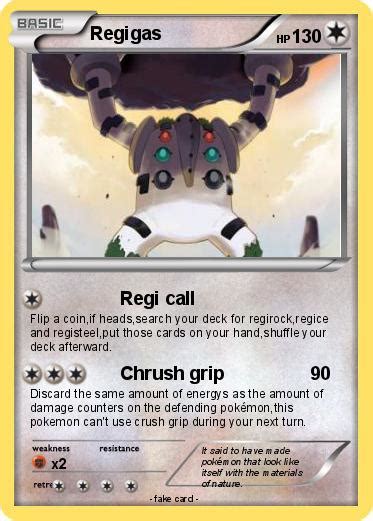 Pok Mon Regigas Regi Call My Pokemon Card