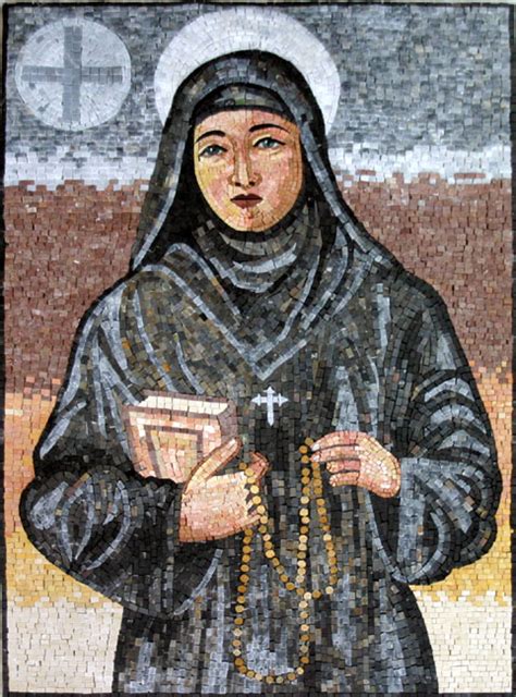 Saint Rafka St Rebecca Religious Mosaic Mosaic Marble