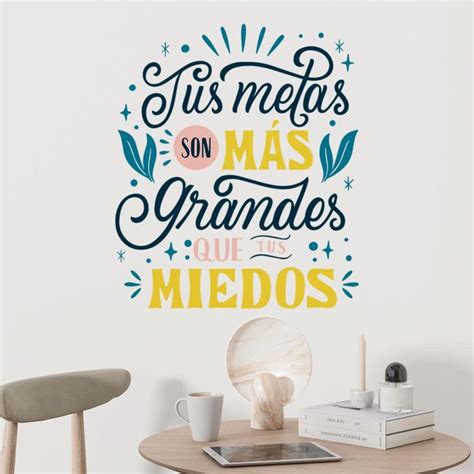 Vinilo Decorativo Con Frase Motivadora Kuki Pared