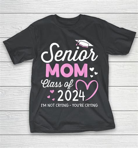 Proud Mom Senior 2024 Class Of 2024 Cute Heart Graduation 24 Shirts Woopytee