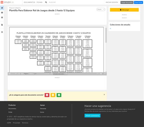 Plantilla Para Elaborar Rol De Juegos Desde Hasta Equipos