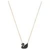 Mua Dây Chuyền Swarovski Iconic Swan Pendant Black Rose Gold Tone