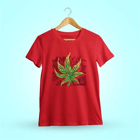 Psychedelic Weed Leaf T Shirt