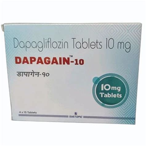 10mg Dapagain Dapagliflozin Tablet Packaging Size 4x15 Tablets At