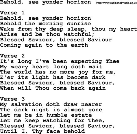 Behold See Yonder Horizon Apostolic And Pentecostal Hymns And Gospel