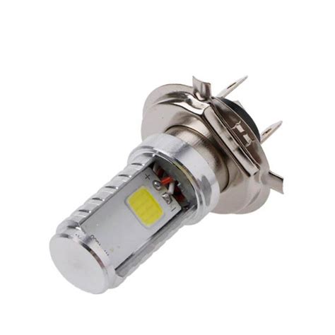 H4 Fanless Led Bulb Hid White Hilo Beam Motorcycle Headlight Super