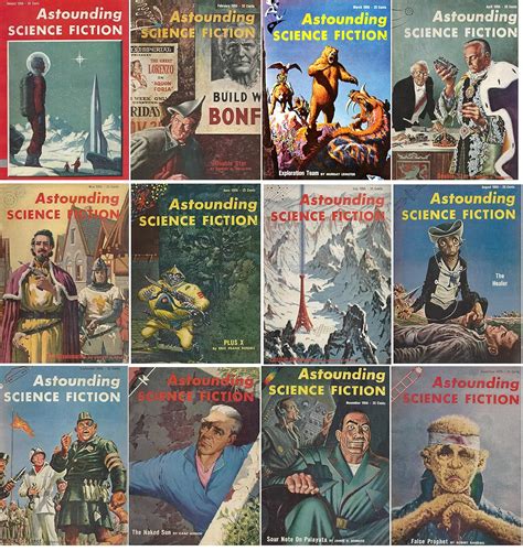 Astounding Science Fiction 1956 12 Issues Russell Eric Frank