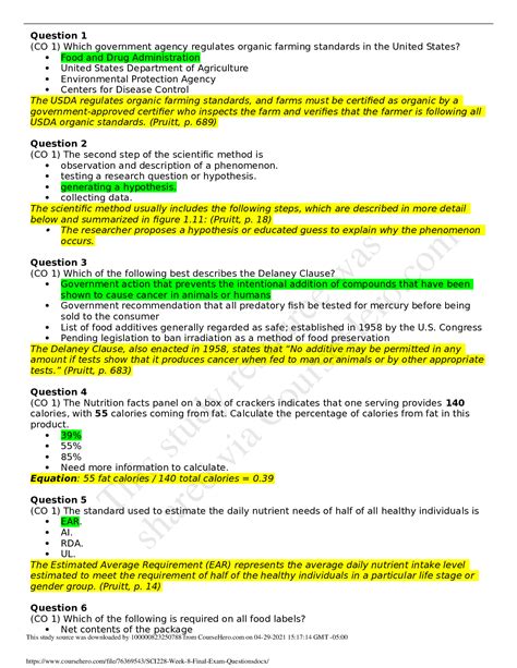 Chamberlain College Of Nursing Science Bios 242 N Bios242 Final Review