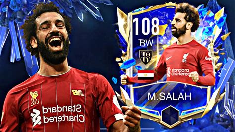 BEST RW 108 RATED MOHAMED SALAH GAMEPLAY REVIEW FIFA MOBILE 23 TOTY