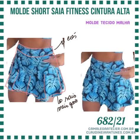 Molde Saia Short 682 21 CAMALEOA ATELIER DE COSTURA