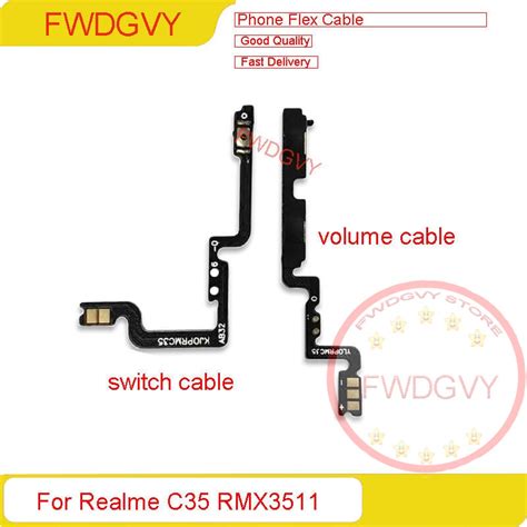 For Realme C35 RMX3511 Power Volume ON OFF Side Button Switch Flex