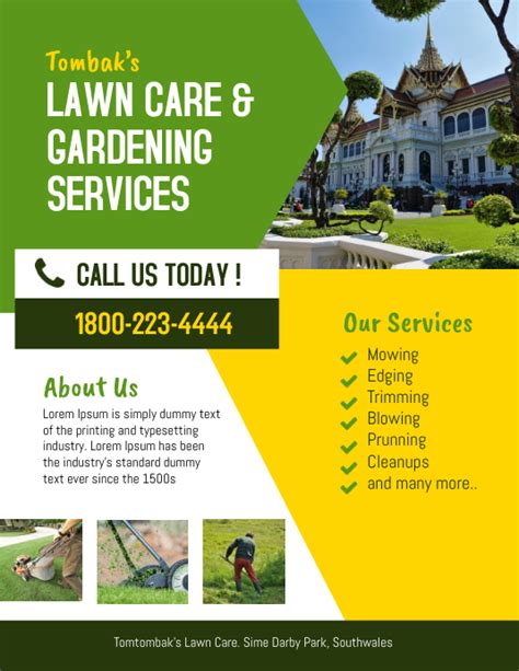 Lawn And Landscaping Service Flyer Template Postermywall