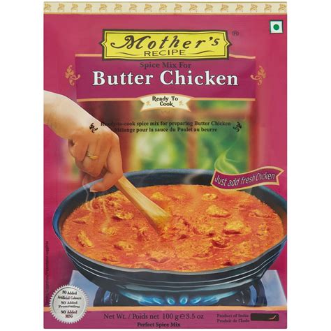 Calories In Mother S Recipe Butter Chicken Mix Calcount