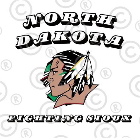 Colored North Dakota Fighting Sioux Svg Png Files Etsy