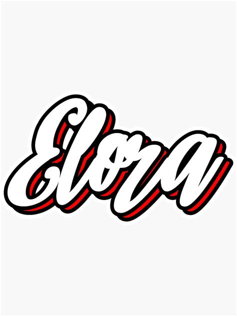 Elora First Name Hand Lettering Design Sticker For Sale By Sulies