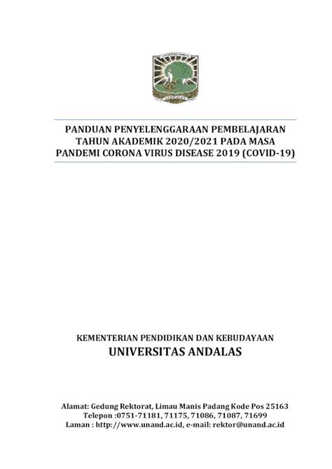 Pdf Panduan Penyelenggaraan Pembelajaran Panduan