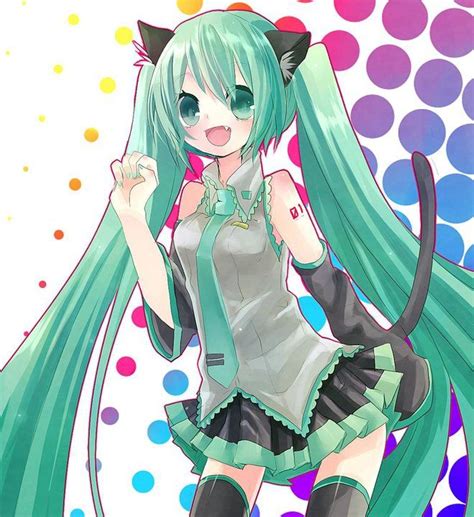 Hatsune Miku Cat By Https Xdddkamedaxddd Deviantart On