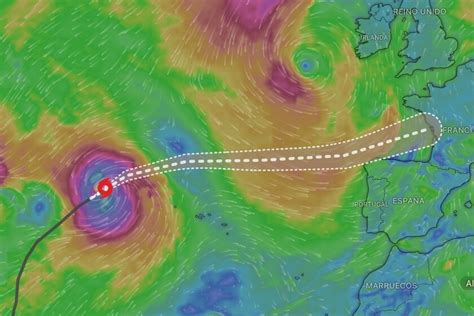 La trayectoria del huracán Kirk se acerca cada vez más a España Así