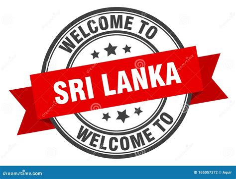 Welcome To Sri Lanka Welcome To Sri Lanka Isolated Stamp Stock Vector