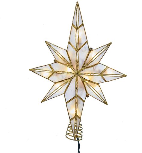 Amazon Kurt Adler Light Inch Capiz Bethlehem Star Treetop