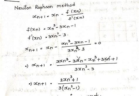 Solve The Equation X3 3x10 By Newton Raphson Method