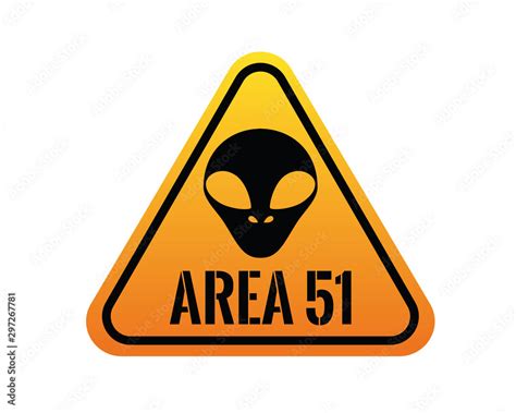 Area Danger Sign With Alien Symbol Danger Sign Stock Vector Adobe