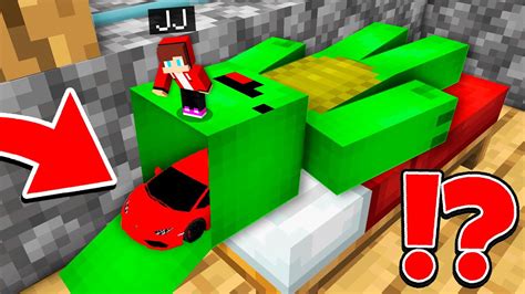 Jj Found A Secret Car Inside Mikey In Minecraft Maizen Youtube