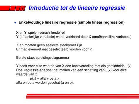 Ppt Introductie Tot De Lineaire Regressie Powerpoint Presentation