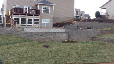 Swimming Pool Project With Retaining Walls And Patio Classico