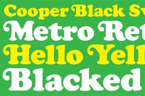 Cooper Black & Cooper Black Italic | Stunning Serif Fonts ~ Creative Market