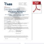 ABS Marine Certificate Product Design Assessment OMT And OMD OMEC