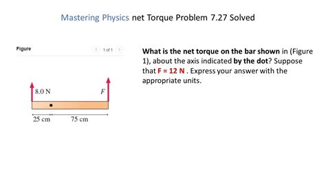 Mastering Physics Net Torque Problem Solved Youtube