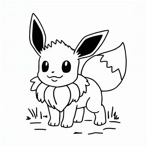 Eevee Pokemon Glimlach Kleurplaat Kinderen Kleurplaat