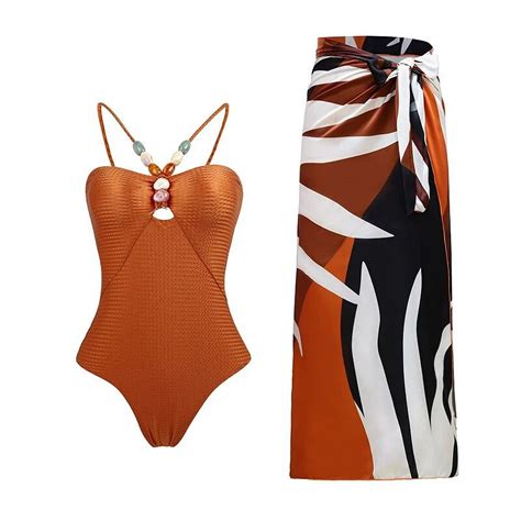 ZAFUAZ 2024 One Shoulder Swimsuit Sexy Women Swimwear Bikini Beachwear Dress Vintage High Waist