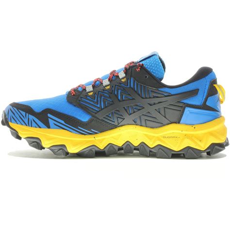 Chaussures Running Asics Homme Gel Fujitrabuco Bleu Noir Orange