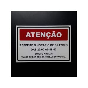 Placa Respeite O Hor Rio De Sil Ncio Bem Brasil Placas Placas De