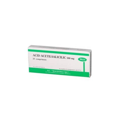 Acid Acetilsalicilic 500mg 20 Comprimate Magistra FarmaciaBajan Ro