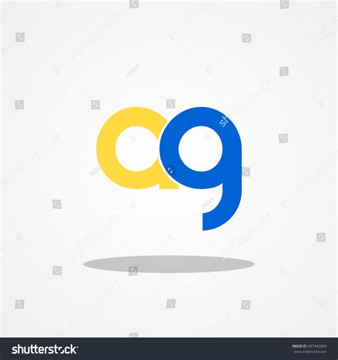 Initial Letter Ag Lowercase Logo Design Template Royalty Free Stock