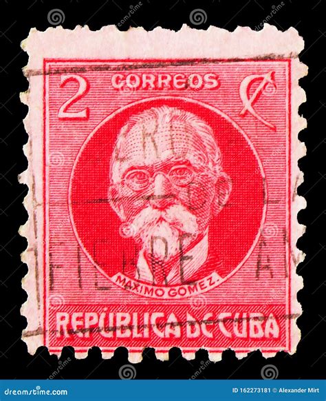 Postage Stamp Printed In Cuba Shows Maximo Gomez