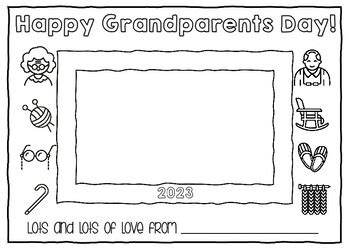 Grandparents Day Placemat & Photo Frame 2023! by Bliss Education