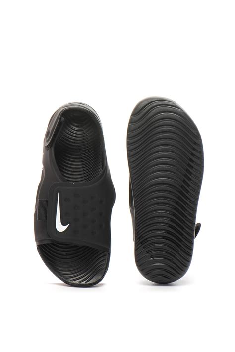 Nike, Олекотени сандали Sunray с лого, Черен, 31 EU - eMAG.bg