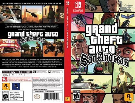 Mockup Grand Theft Auto San Andreas For The Nintendo Switch