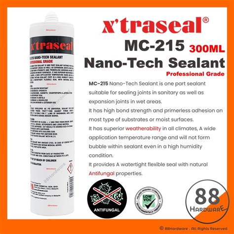 X Traseal Xtraseal Mc Nano Tech Sealant Antifungal Silicone Gap