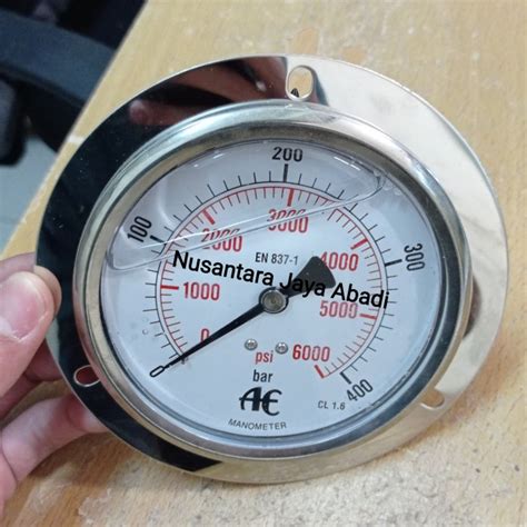 Jual Pressure Gauge Payung Stainless 4 Inchi 400 Bar 6000 Psi Ae Jakarta Barat