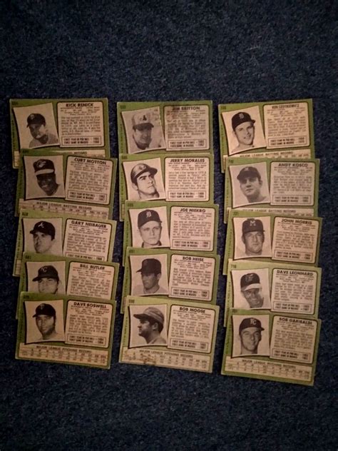 1971 Topps High 668 749 Niekro Butler Kosco Szotkiewicz Motton