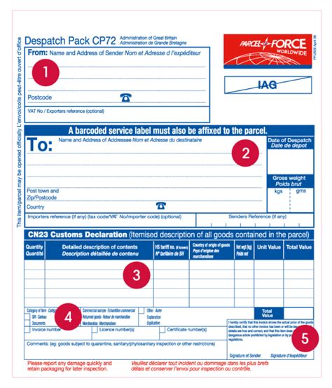 Cp72 Customs Forms Post Office®