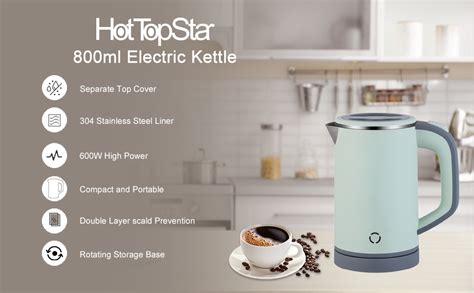 Hottopstar Travel Electric Kettles Small Kettle Ml Stainless Steel